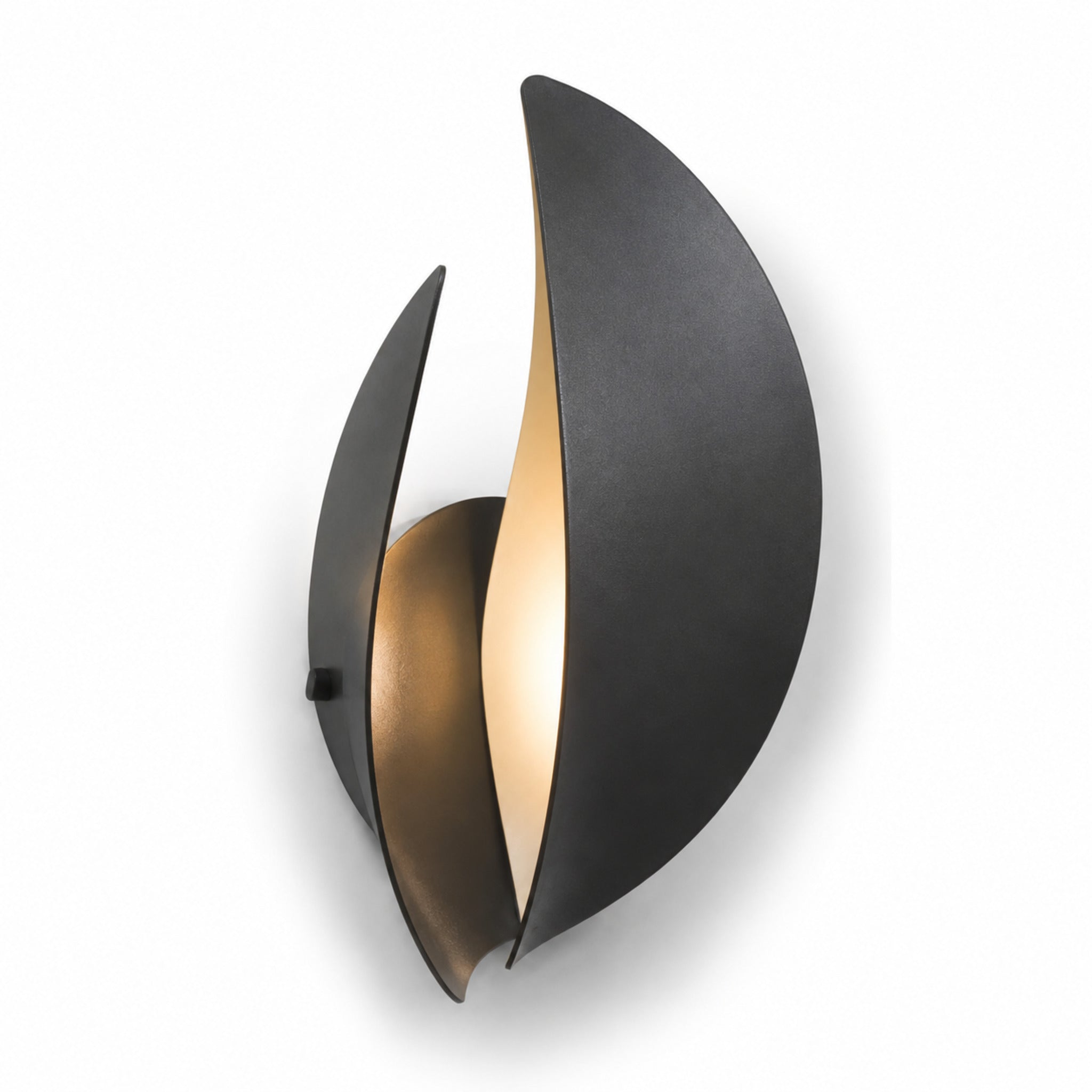 Applique murale LED Arc Noir – Luminaire sculptural noir et lumière chaude