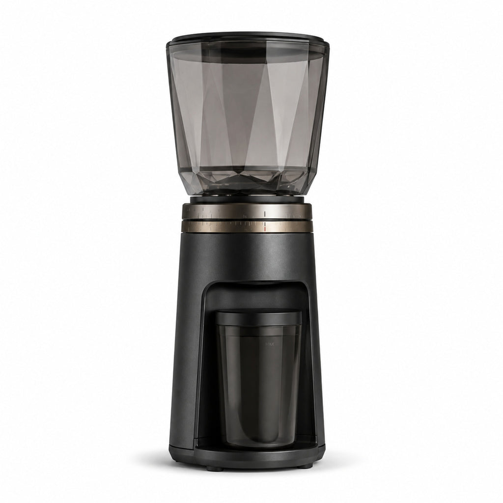 Moulin à café électrique Nox – Broyeur réglable noir et verre fumé
