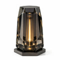 Lampe LED Prisme Fumé – Luminaire d’ambiance en verre graphite