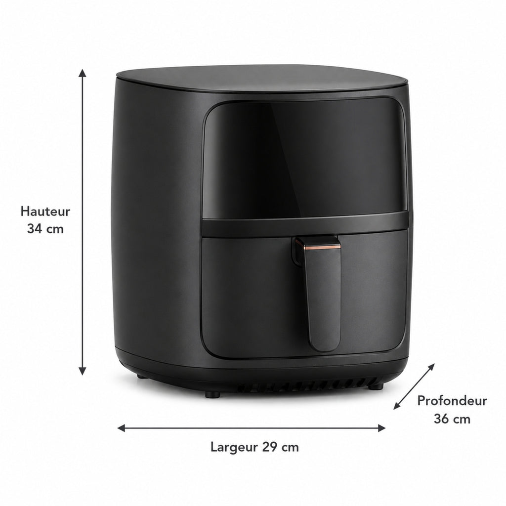Friteuse à air chaud Cendre – Air fryer compact noir