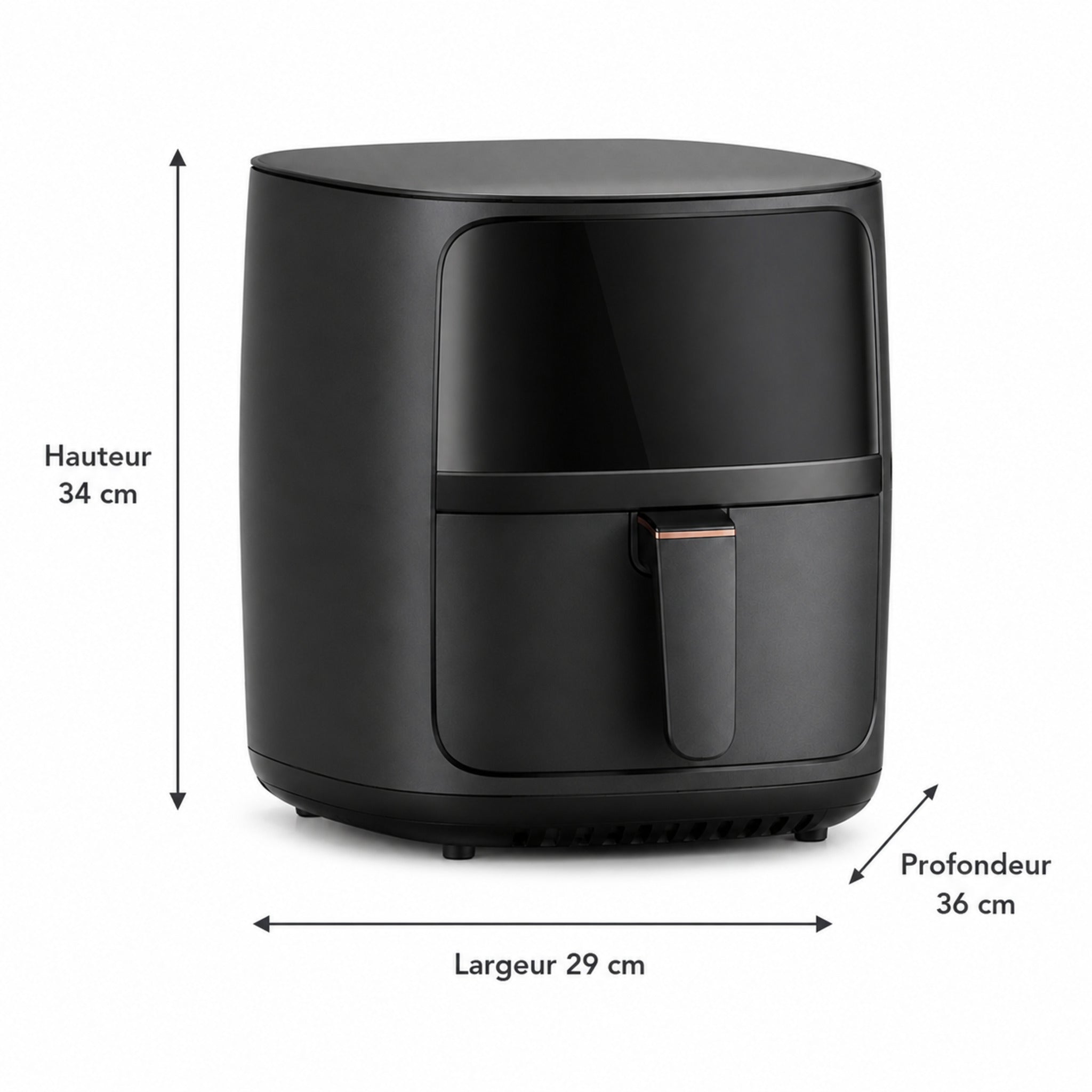 Friteuse à air chaud Cendre – Air fryer compact noir