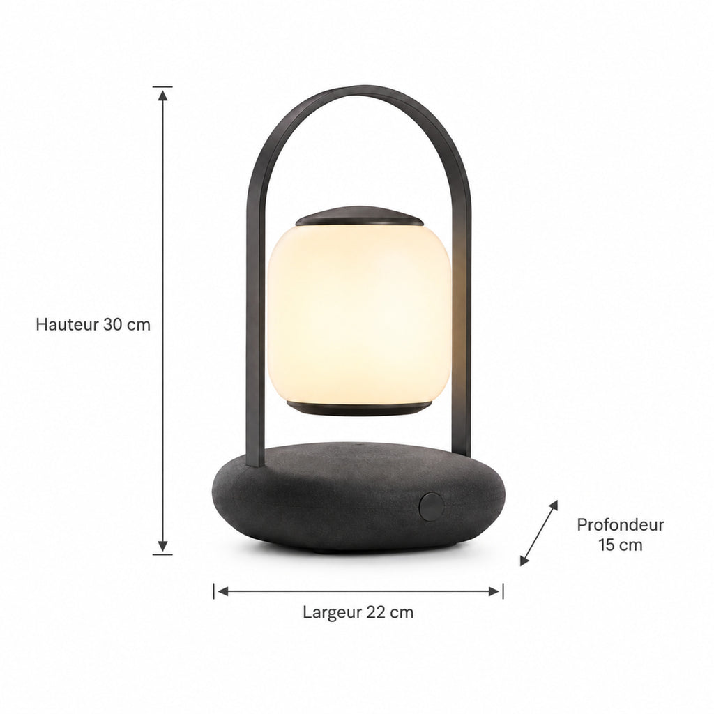 Lampe nomade rechargeable Sillage – Éclairage LED portable noir