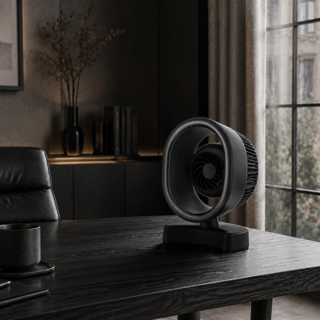 Ventilateur circulateur Serein – Ventilation de table compacte noire