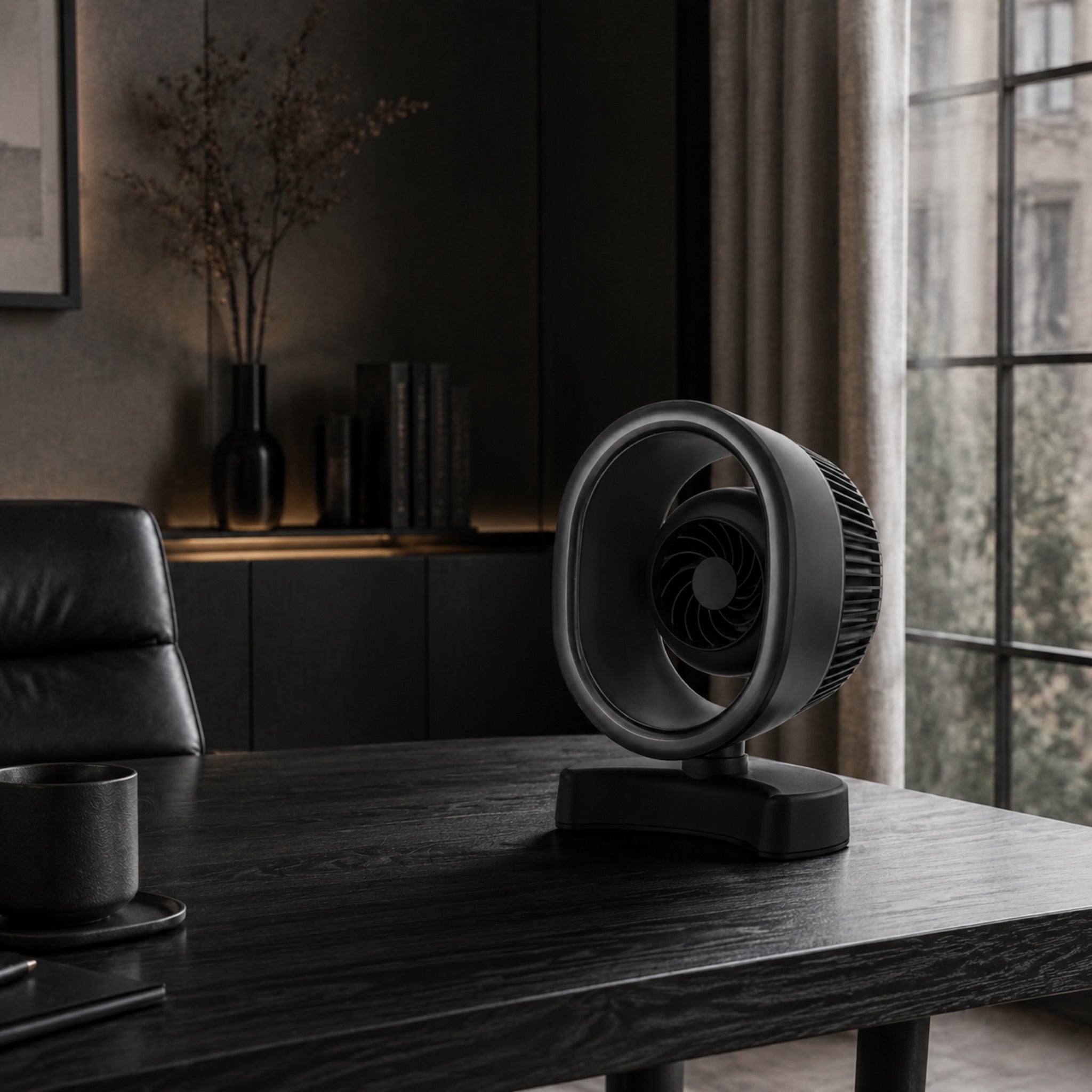 Ventilateur circulateur Serein – Ventilation de table compacte noire
