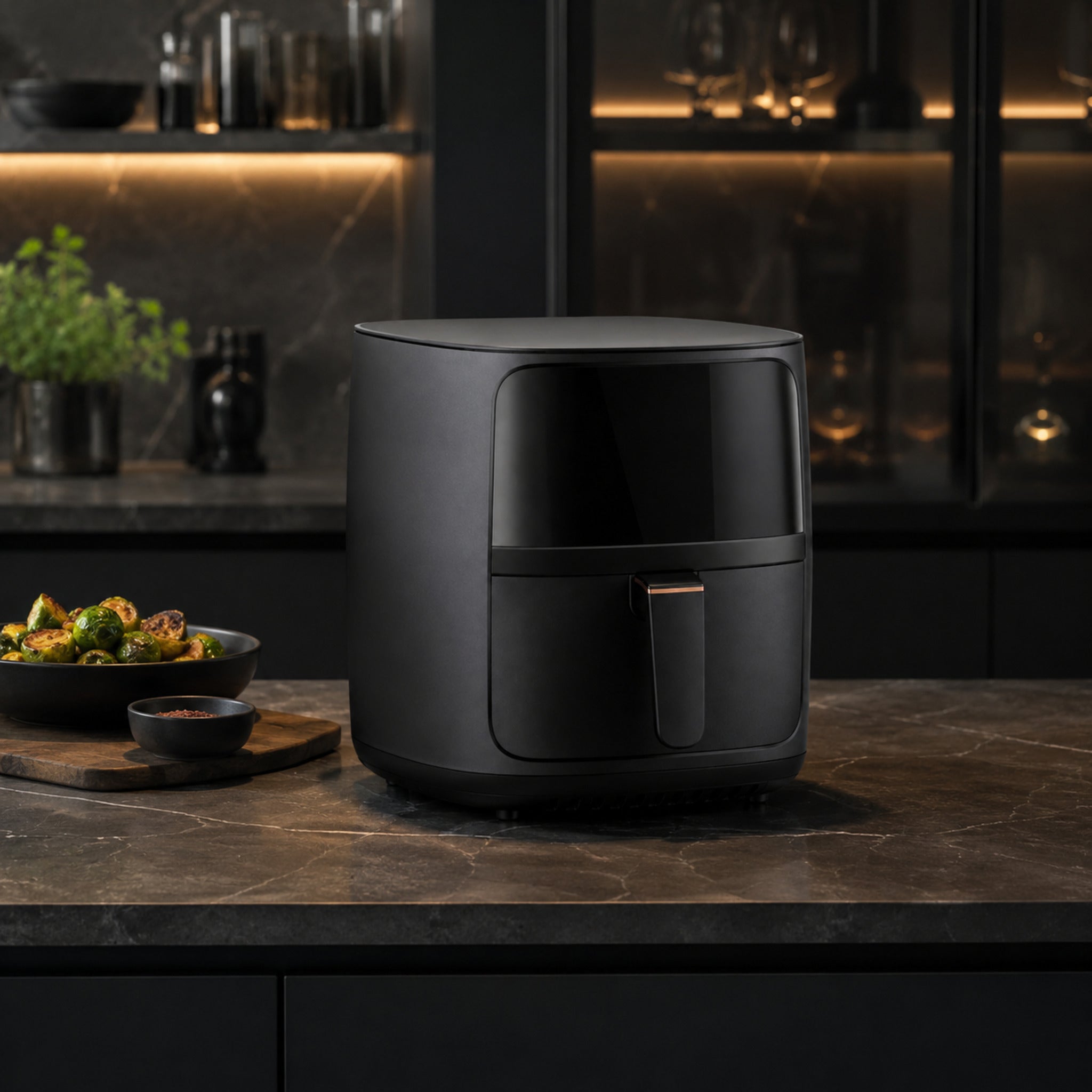 Friteuse à air chaud Cendre – Air fryer compact noir
