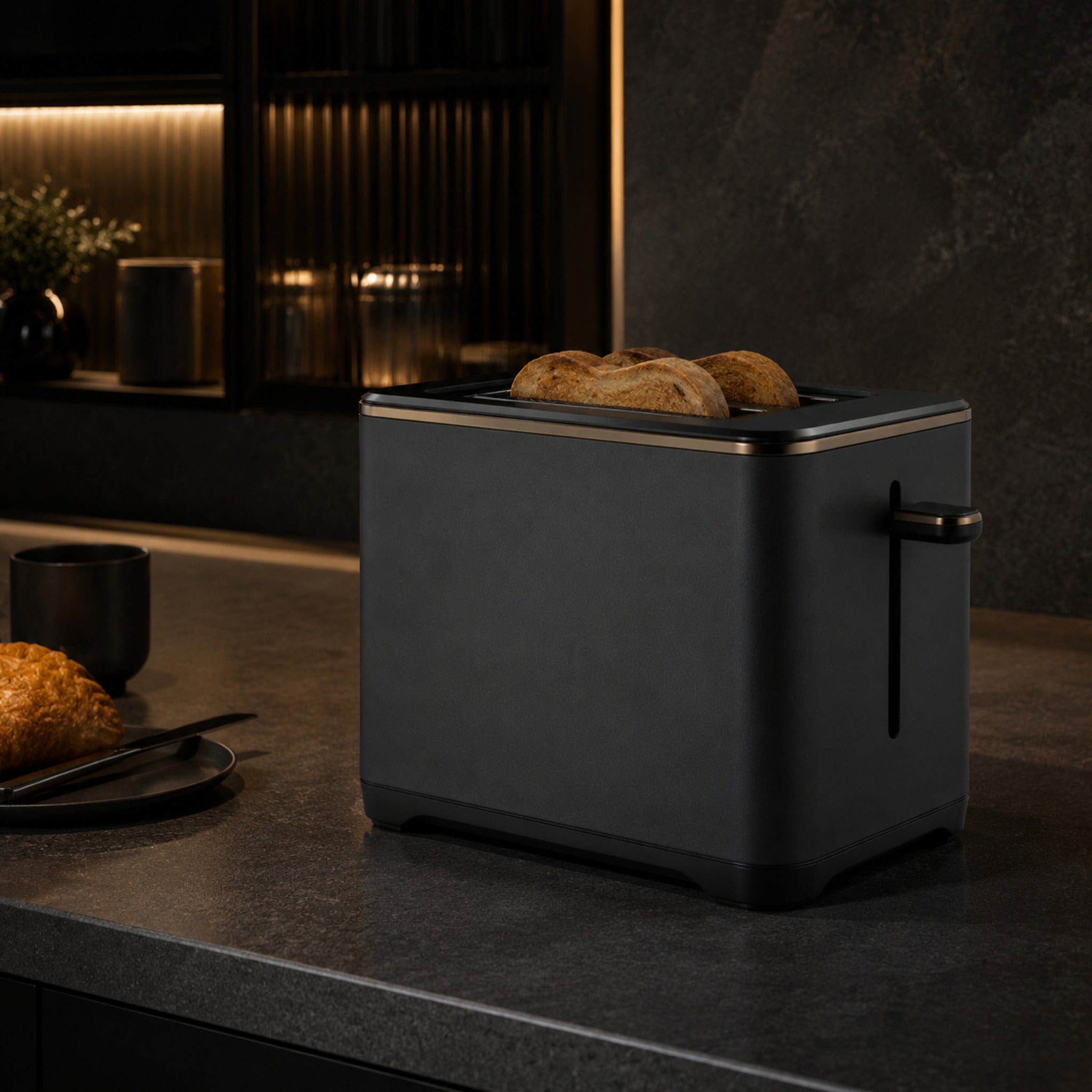 Grille-pain Vanta 2 fentes – Toaster noir graphite premium